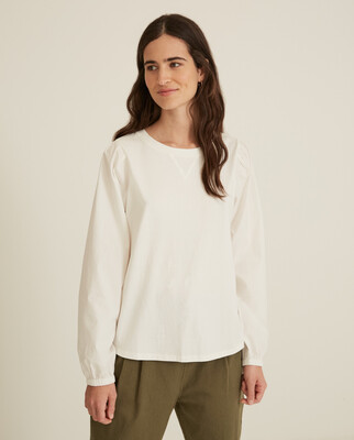 Cream T-Shirt With Puffy Sleeves Cream T-Shirt With Puffy Sleeves