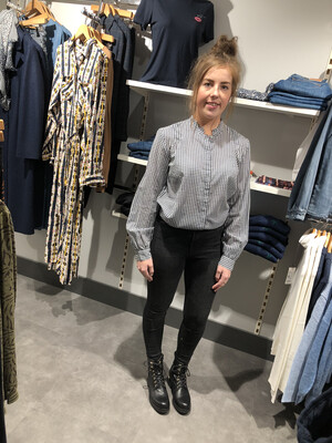Multi Dark Night Organic Cotton Long Sleeve Blouse Multi Dark Night Organic Cotton Long Sleeve Blouse