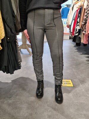 Black And Cream Geo Print Trousers Black And Cream Geo Print Trousers