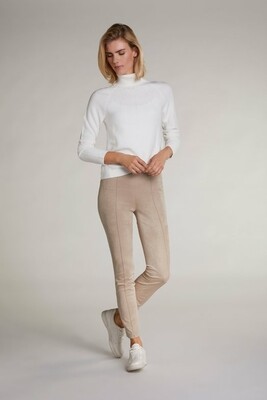 Beige Brush Suede Straight Leg Trousers Beige Brush Suede Straight Leg Trousers