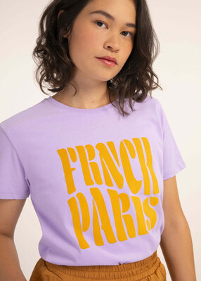 'Chirita' FRNCH Paris Lilac Cotton T-Shirt