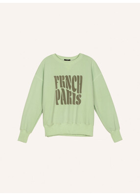 'Nashi' FRNCH Paris Mint Fleece Cotton Sweatshirt 'Nashi' FRNCH Paris Mint Fleece Cotton Sweatshirt
