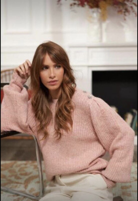 Lea Rose Knit with Decorative Button Detail Lea Rose Knit with Decorative Button Detail