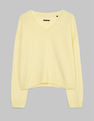 Bleached Sun V-Neck Jumper of Alpaca Wool Bleached Sun V-Neck Jumper of Alpaca Wool