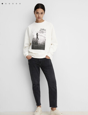 SUSTAINABLE Paper White Organic Cotton Sweatshirt SUSTAINABLE Paper White Organic Cotton Sweatshirt