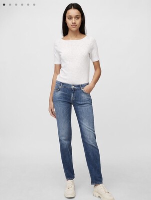 Alby Mid Waist Straight Leg Jeans - Cashmere Touch Alby Mid Waist Straight Leg Jeans - Cashmere Touch