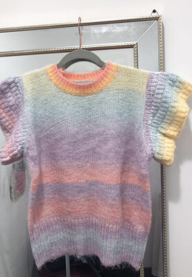 Rainbow Short Sleeved Knit