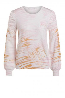 Hand Painted Rose and White Fine Knit Hand Painted Rose and White Fine Knit