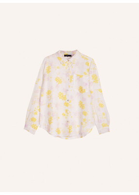 'Celosie' Yellow and Pink Floral Blouse 'Celosie' Yellow and Pink Floral Blouse