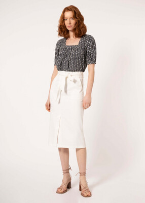 White Essone Midi Skirt