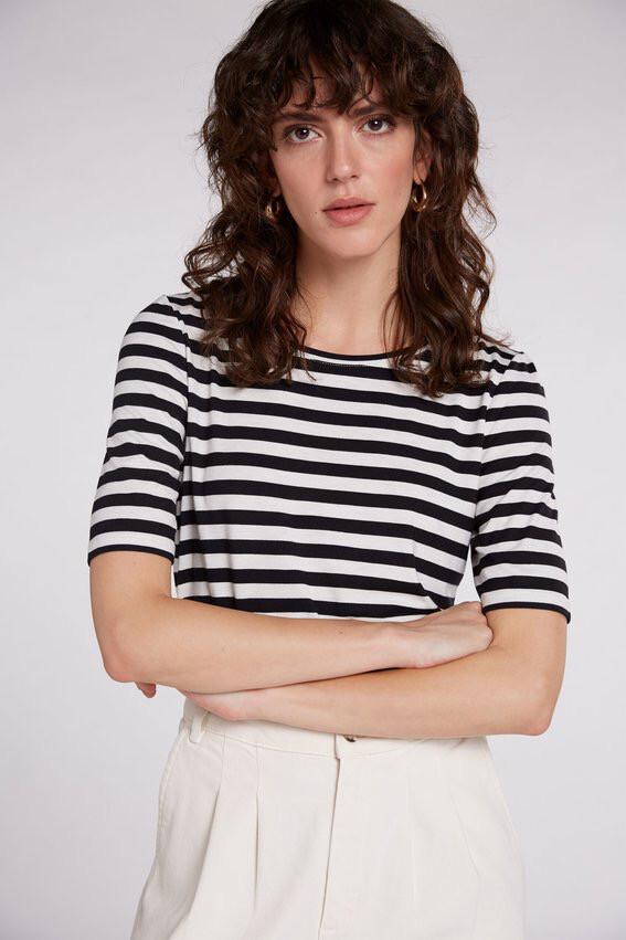 Black And White Striped T-Shirt