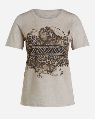 Sand Leopard Print T- Shirt