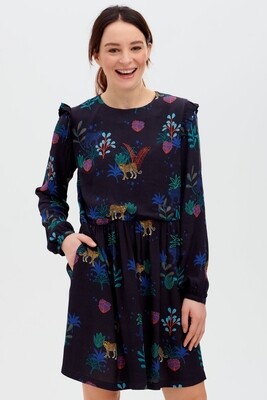 Kirsten Black Night Leopard Smock Dress Kirsten Black Night Leopard Smock Dress