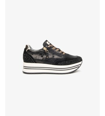 Black Metallic Studded Platform Trainer Black Metallic Studded Platform Trainer