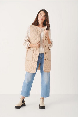 Nine Beige Gilet With Front Pockets Nine Beige Gilet With Front Pockets