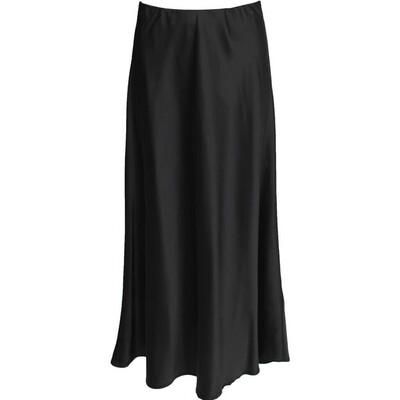 Kia Black Satin Skirt