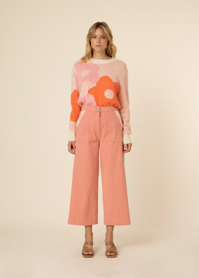 Belly Rose Flared Trousers