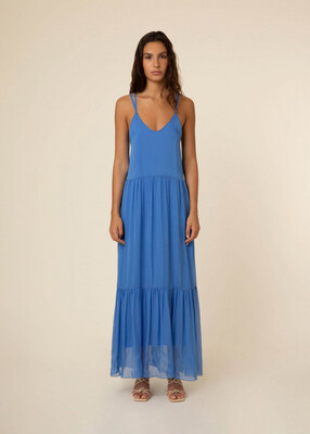 Jailys Blue Silk Dress