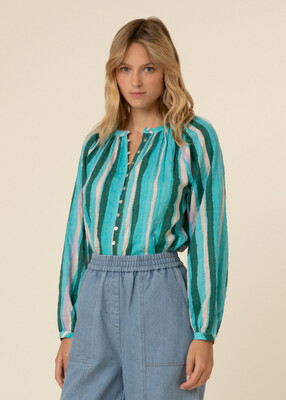 Corynne Turquoise Blouse