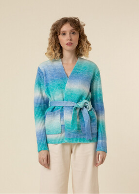 Lavina Turquoise Knitted Cardigan