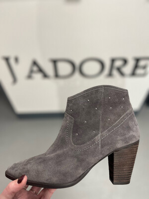 Cara Dala Storm Grey Stud Ankle Boot/ Size 41/8