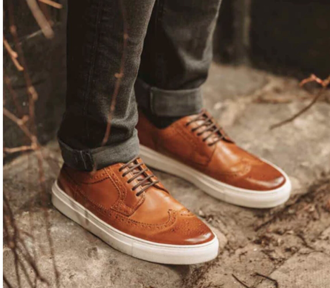 Mickey - Washed Tan Brogue