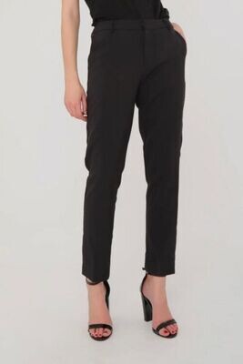 High Waisted Black Cigarette Trousers