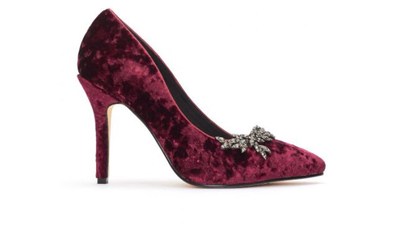 Mediis Plum Velvet Suede Court Shoe Mediis Plum Velvet Suede Court Shoe