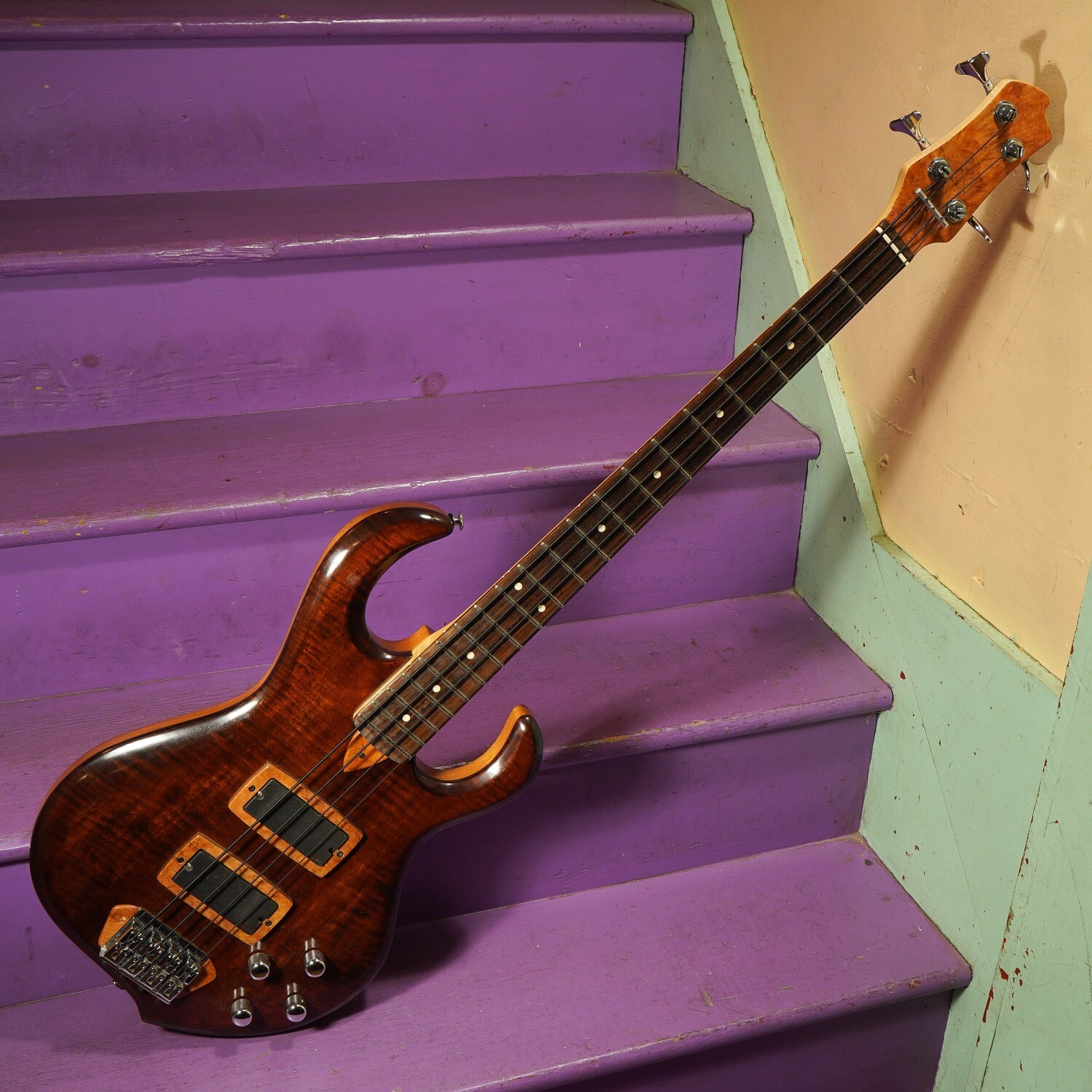 2010s Brad Sourdiffe &quot;Brown&quot; Electric Bass Guitar