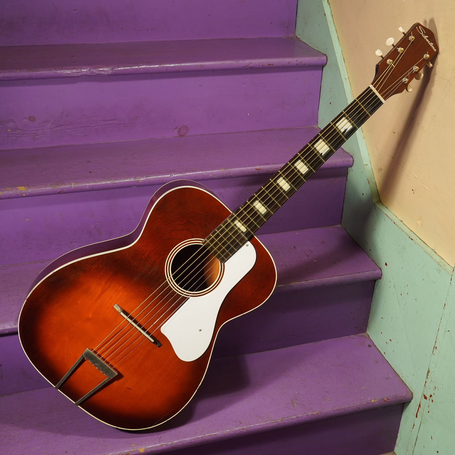 1960s Silvertone S1210 (Harmony) 000-Size Guitar