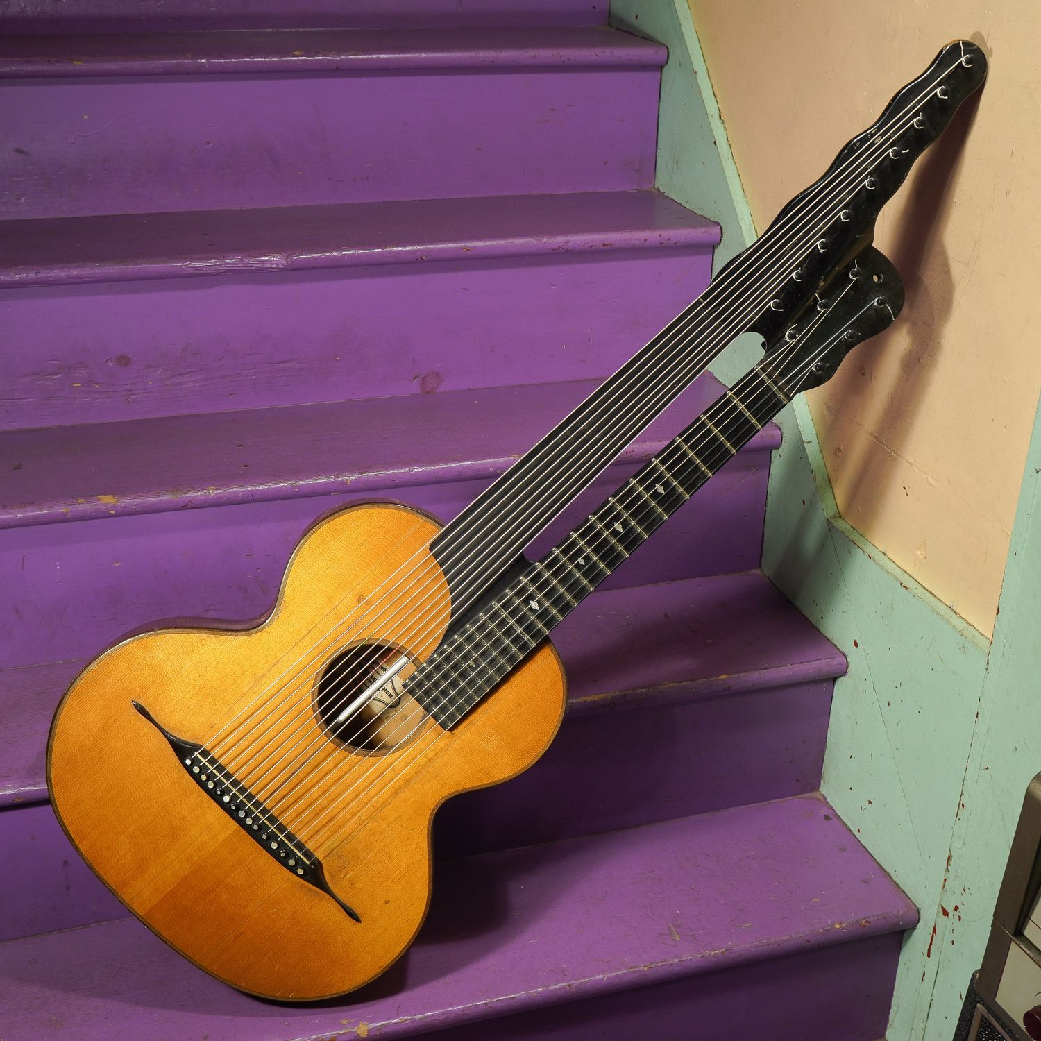 1920s Hans Leistner Harp Schrammel Guitar