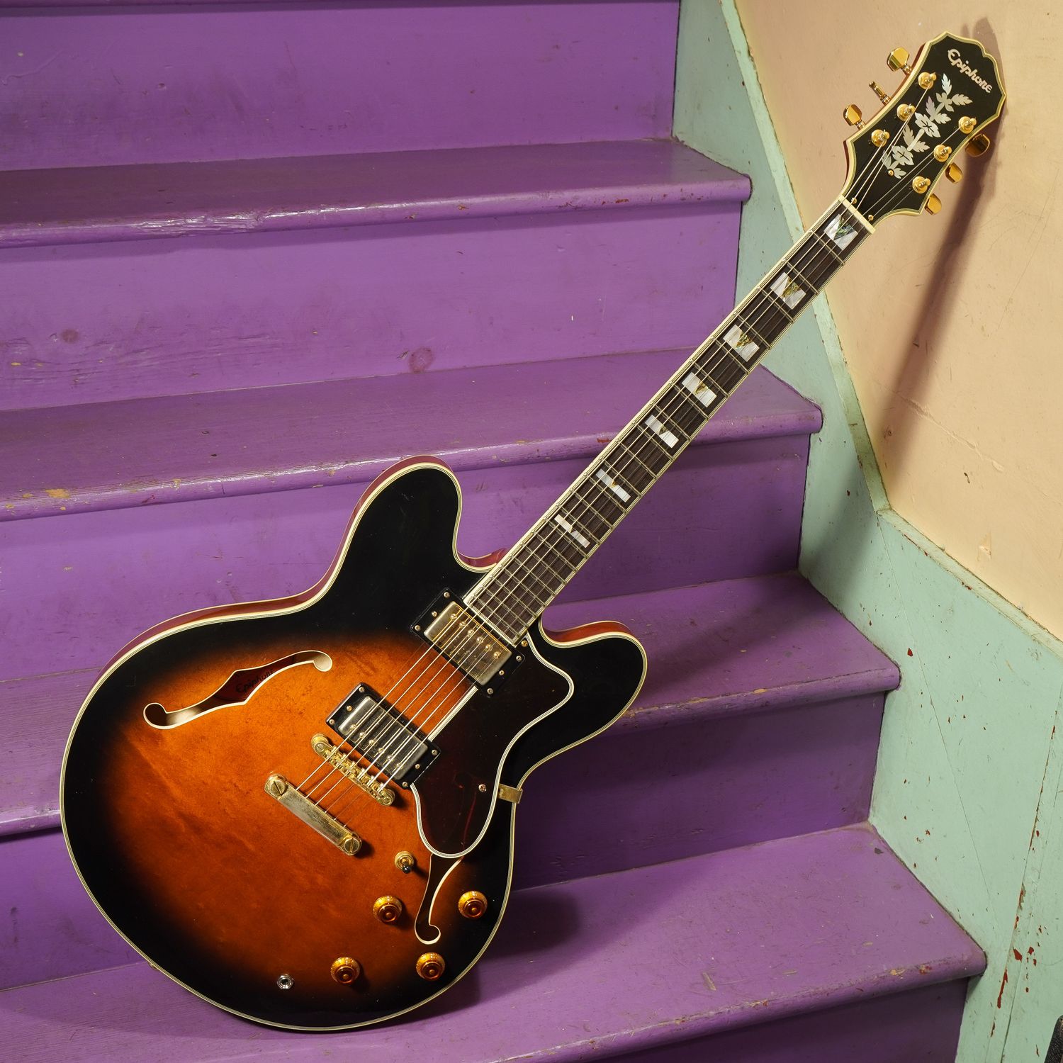 2001 Epiphone Sheraton Semihollow Electric Guitar