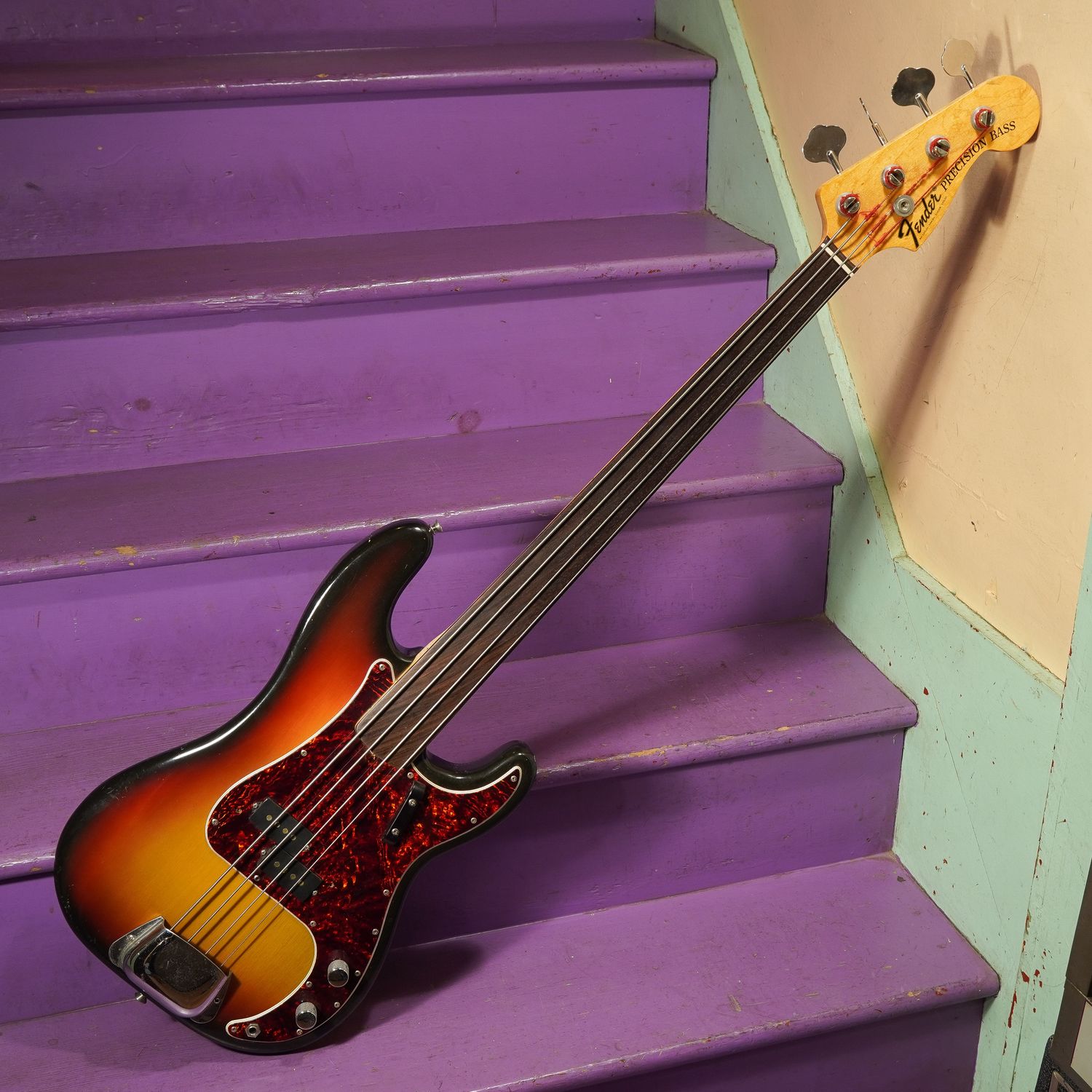 1972 Fender Fretless Precision Bass Electric Bass Guitar