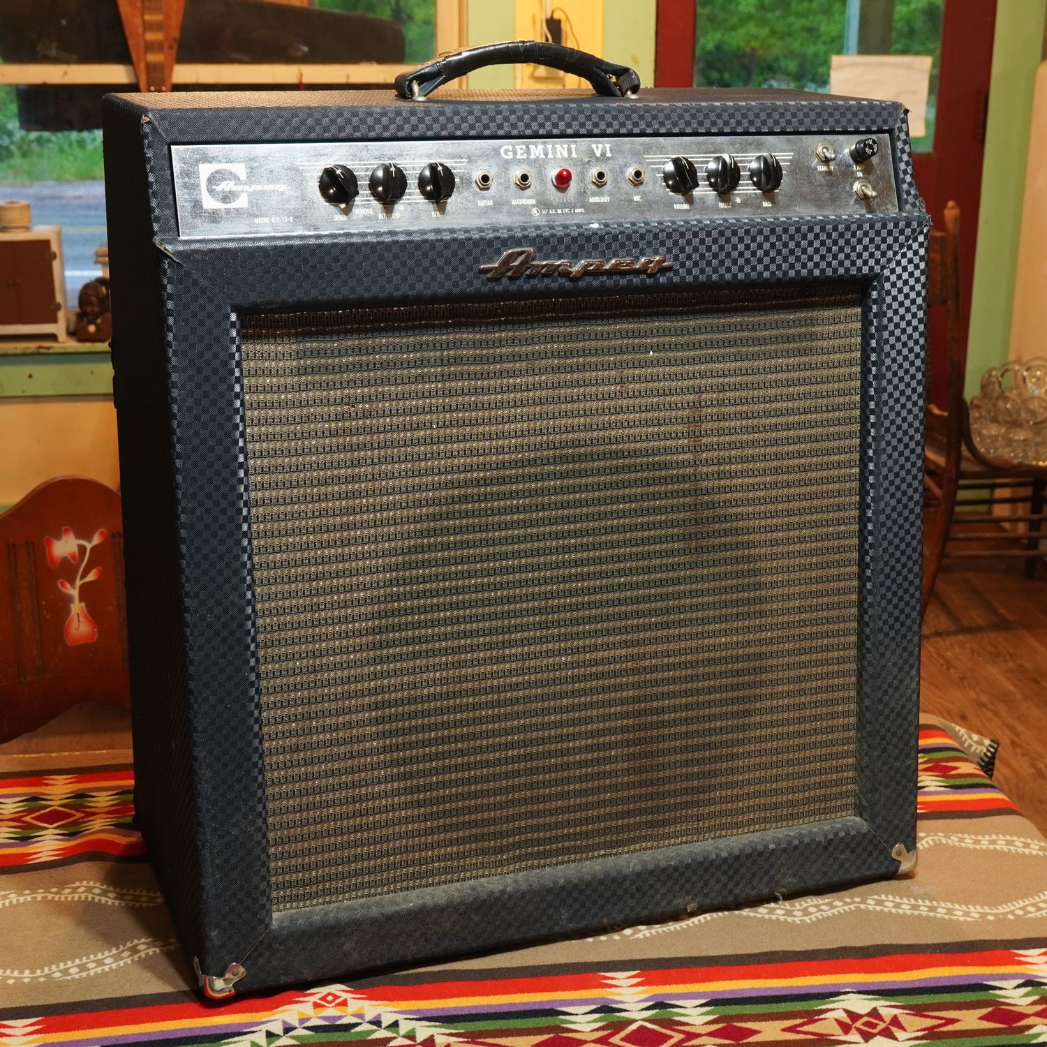 1960s Ampeg Gemini VI GS-15R 30w 1x15&quot; Tube Amp Combo