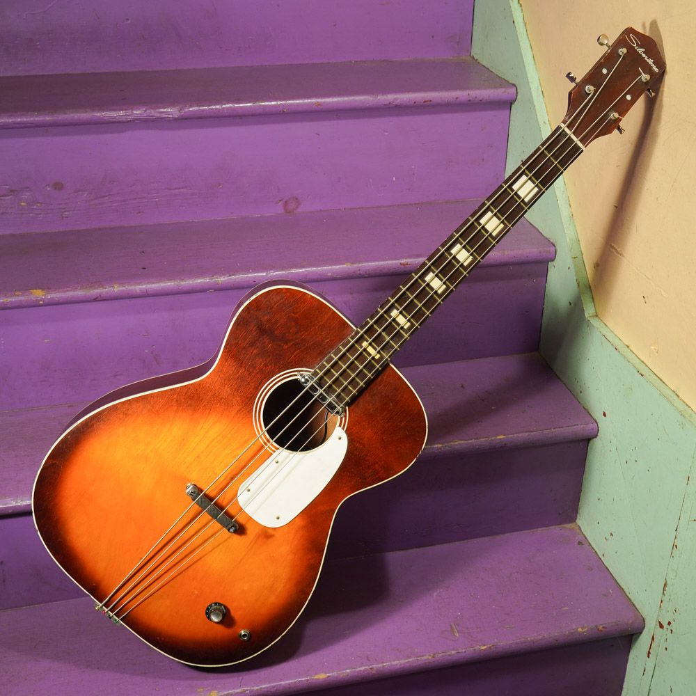 1964 Silvertone S1210 (Harmony) Rubber-Bridge Pocket Electric Bass