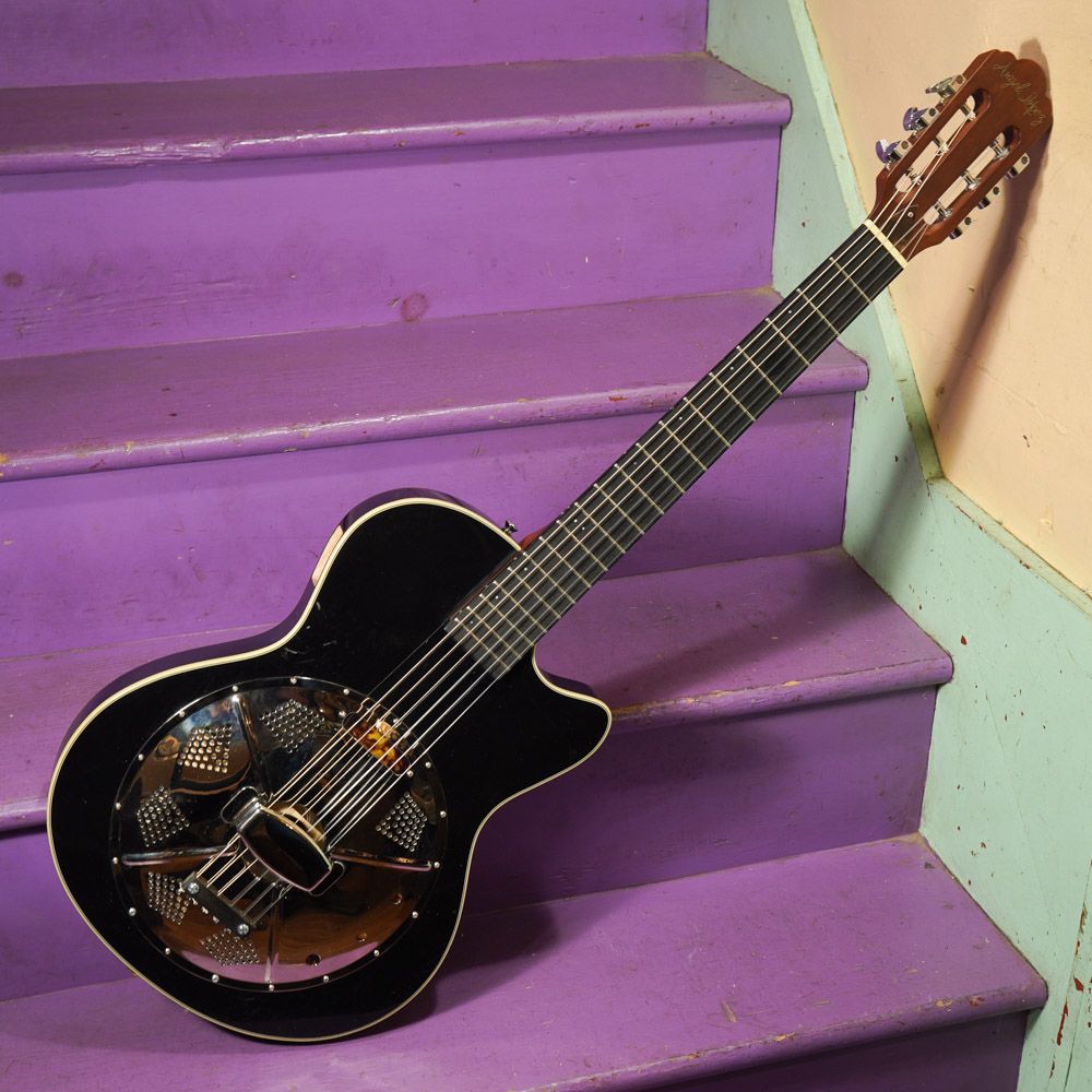 2010s Angel Lopez Modded Thinline Resonator Classical Guitar