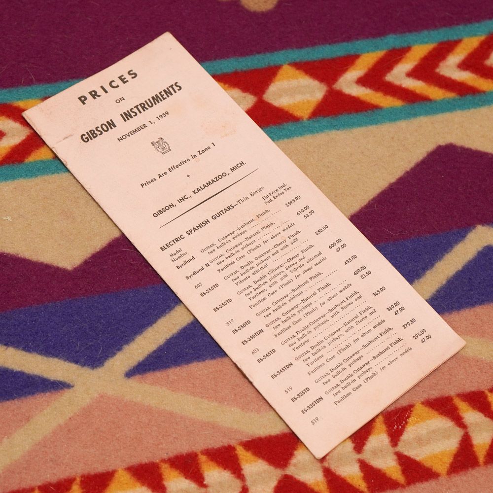 1959 Gibson Price List