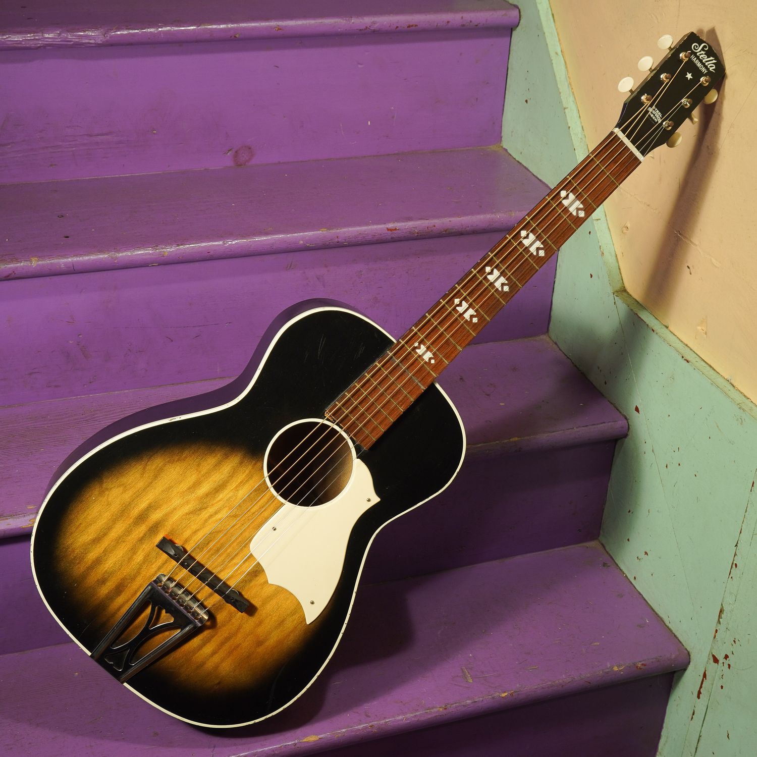1970s Harmony H929 Stella Parlor Guitar