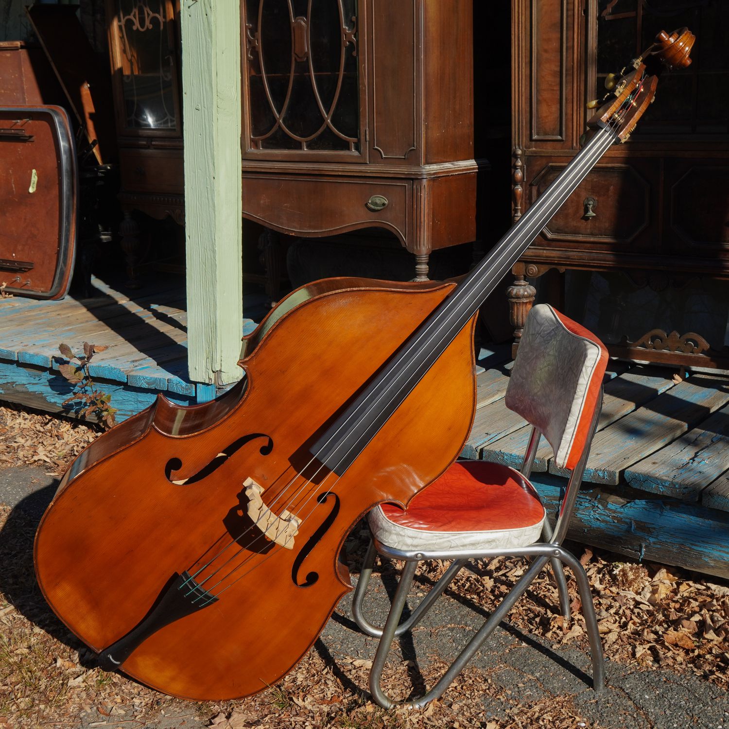 1950s Paul So-And-So 3/4 Carved Double Bass