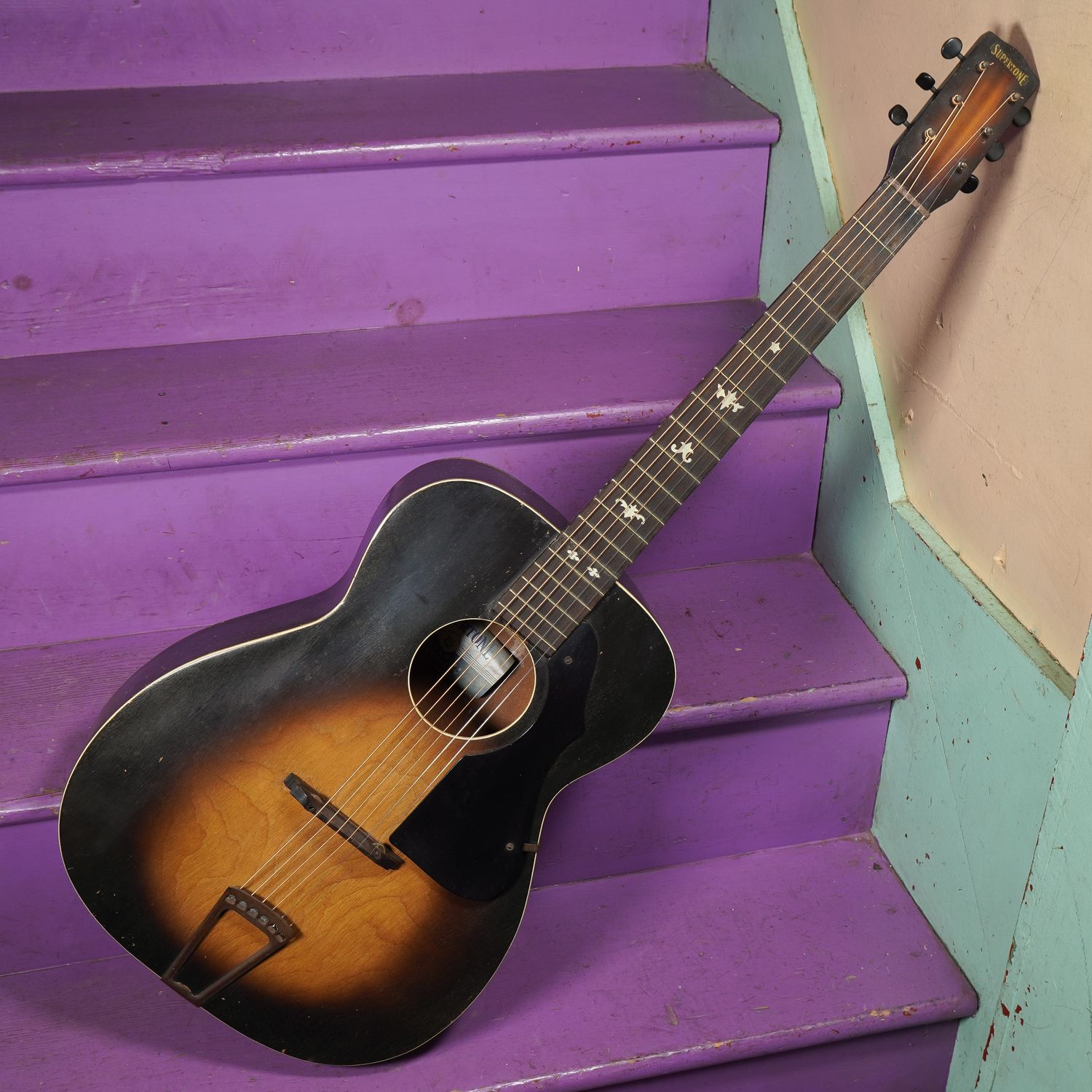 1930s Harmony Supertone 00-Size Roundhole Archtop Guitar