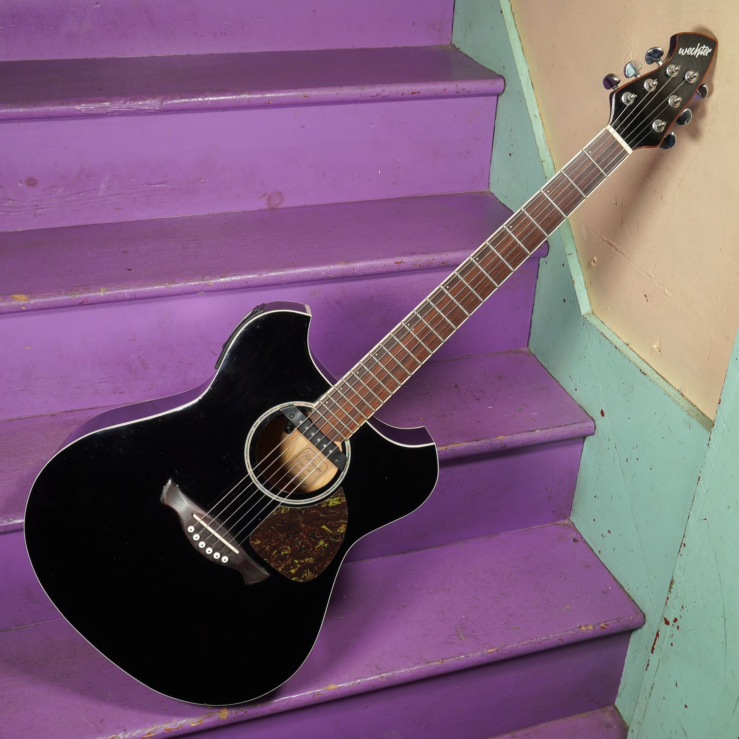 2000s Wechter Pathmaker 3101 Double-Cutaway Acoustic/Electric Guitar