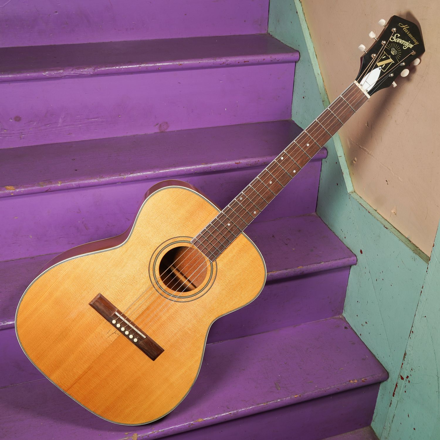 1960s Harmony Sovereign H1203 Coburn X-Brace Conversion 000-Size Guitar 1960s Harmony Sovereign H1203 Coburn X-Brace Conversion 000-Size Guitar