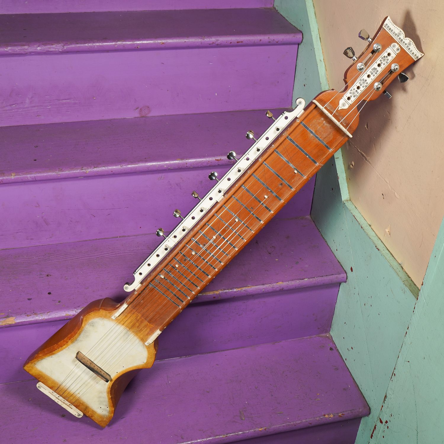 1960s Medium-Scale Dilruba Modified to Hawaiian/Lap Slide Mohan Veena-Like Instrument