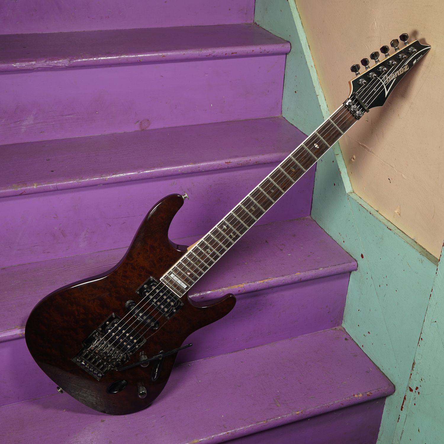 1998 Ibanez S540QM Floyd Rose-Equipped Shredder Electric Guitar