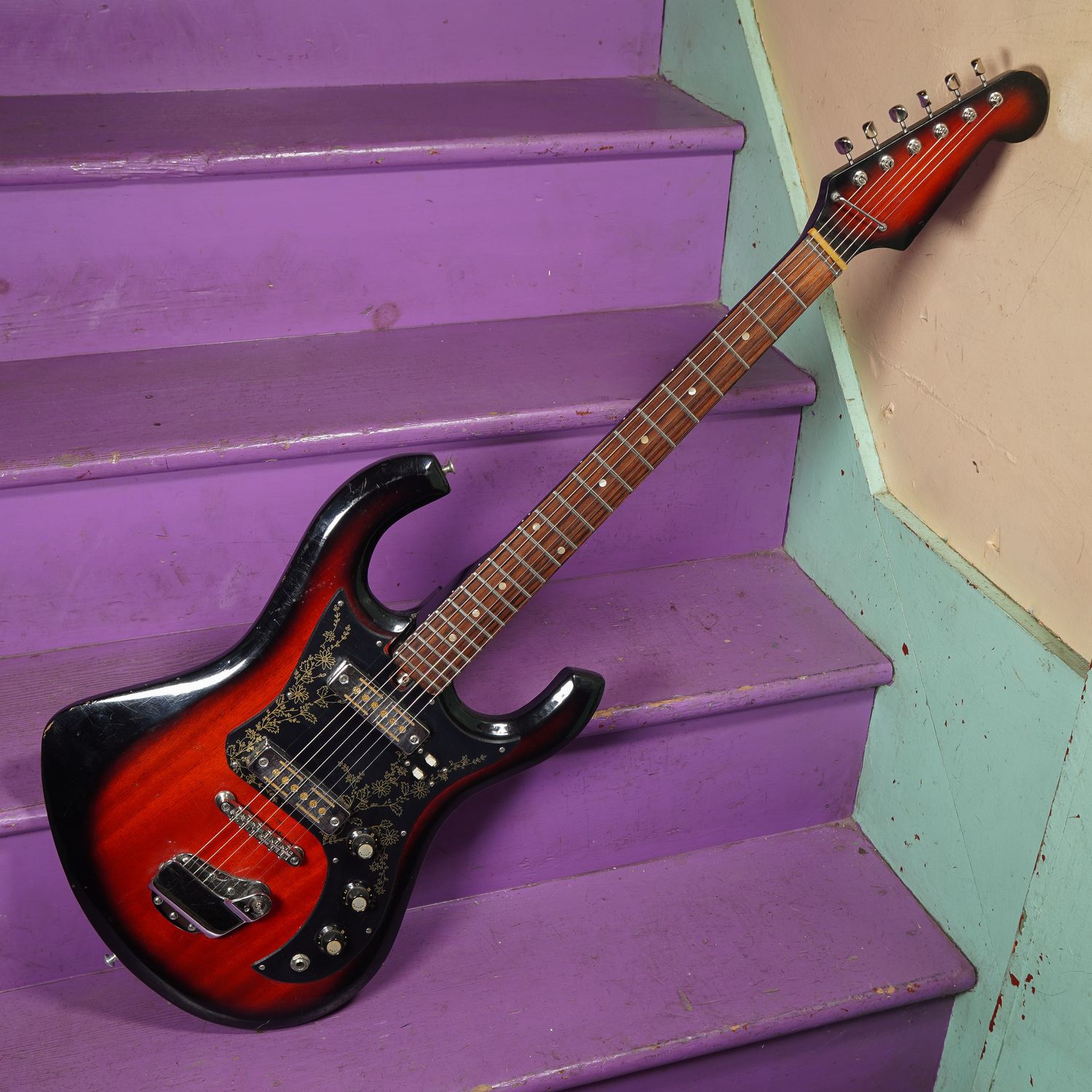1960s Bison (Kawai) Horned Electric Guitar