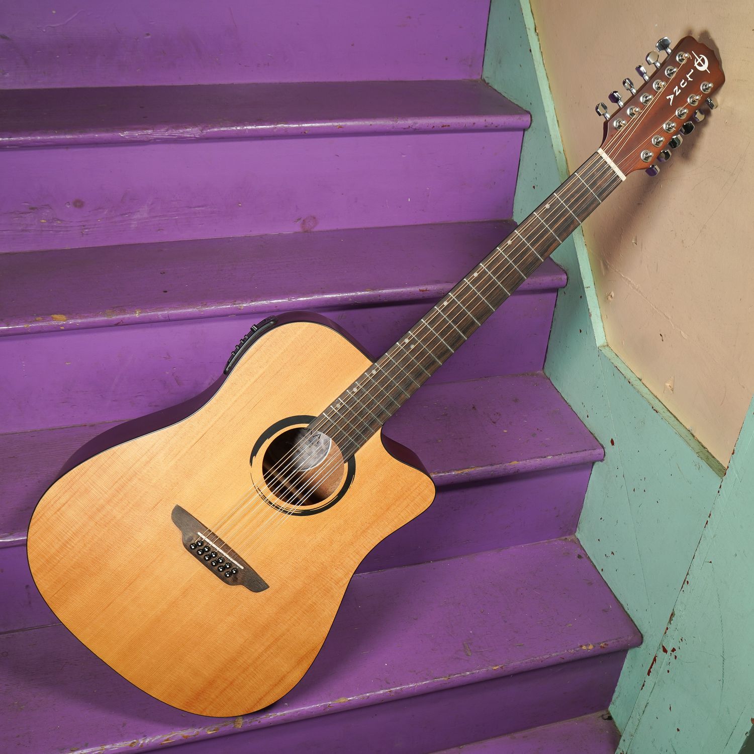 2019 Luna Wabi Sabi 12-String Cutaway Dreadnought Guitar