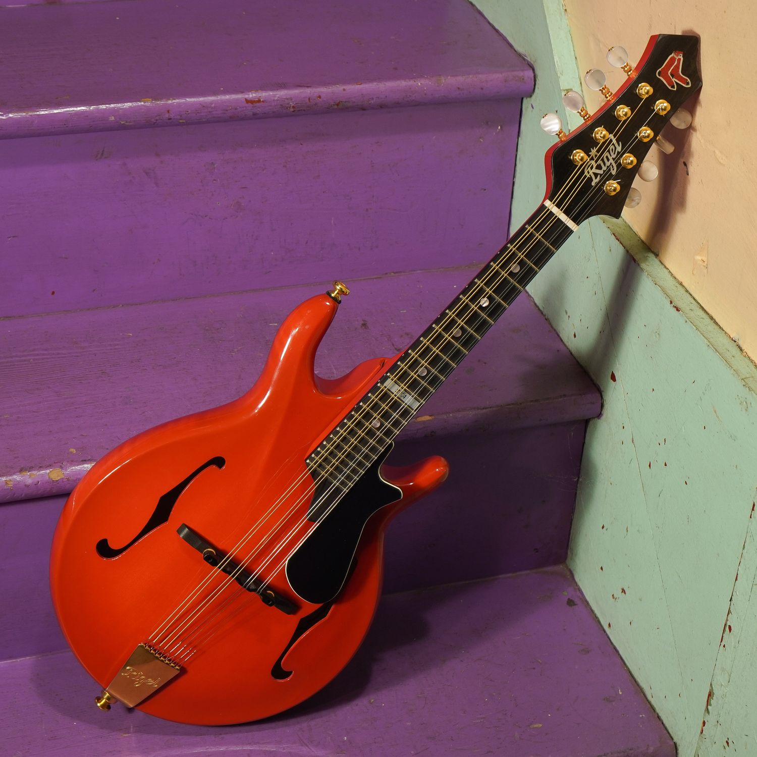 2005 Rigel G-110 Red Sox Tribute Carved-Top Mandolin