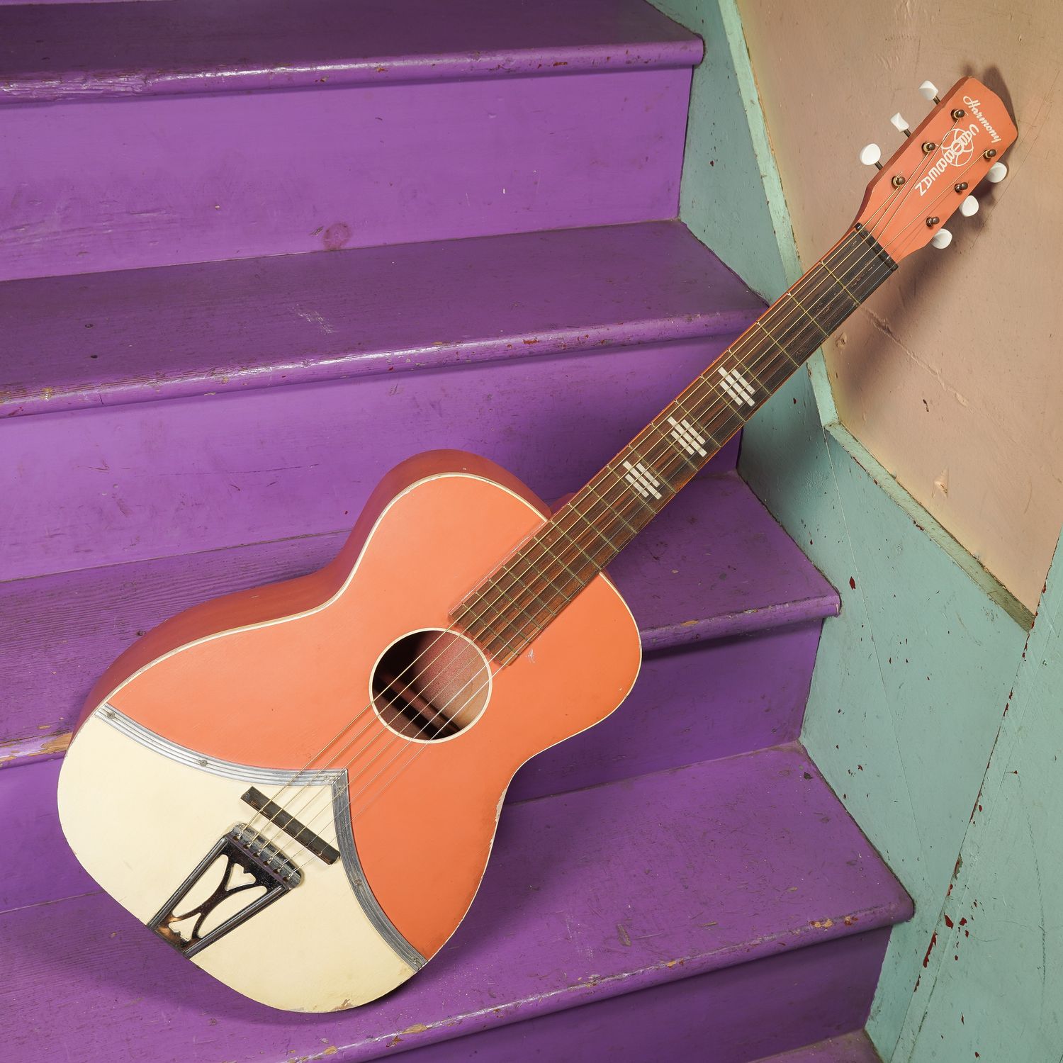1950s Harmony Caribbean H1002 Tailpiece Parlor Acoustic Guitar