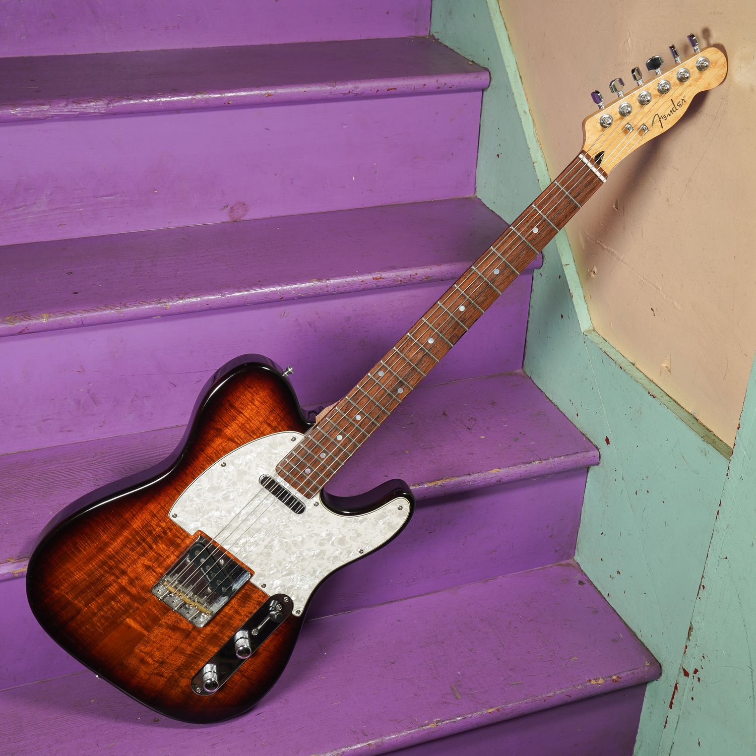 2006 Fender Korea Koa-Top Telecaster Electric Guitar