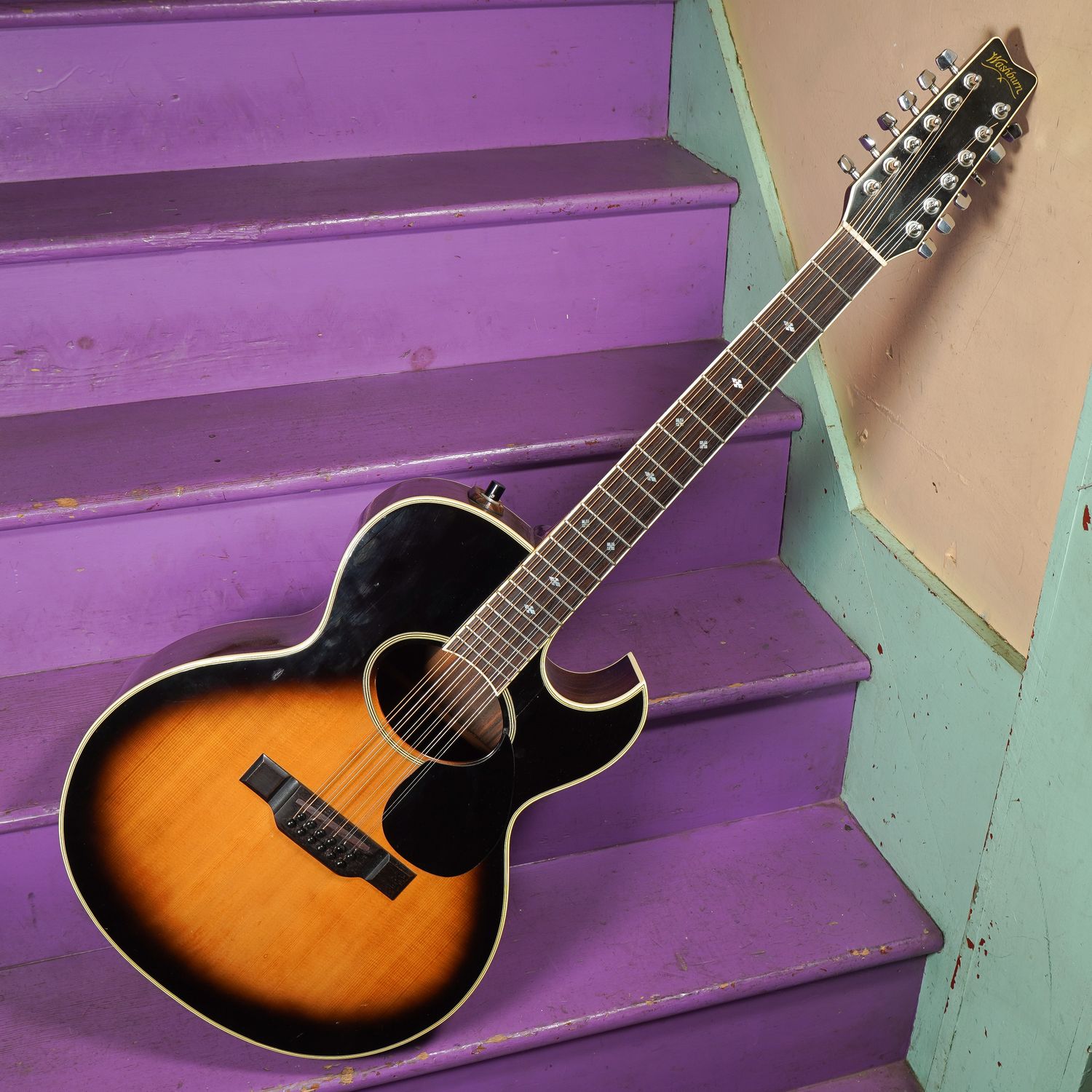 1980s Washburn Tanglewood 12 12-String Cutaway Jumbo Guitar